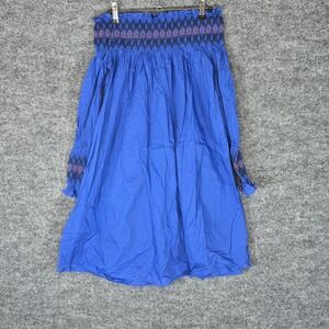 Maje Sz 1 Raffy Blue‎ Embroidered Off Shoulder Knee Length Dress